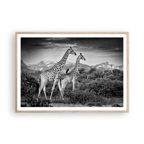 Poster in light oak frame - Higher Spheres in Africa - 100x70 cm