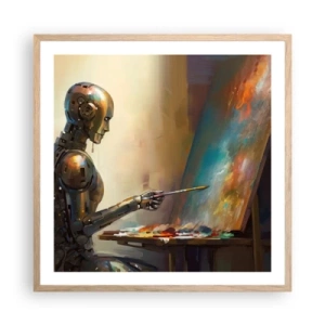 Poster in light oak frame - Art of the Future - 60x60 cm