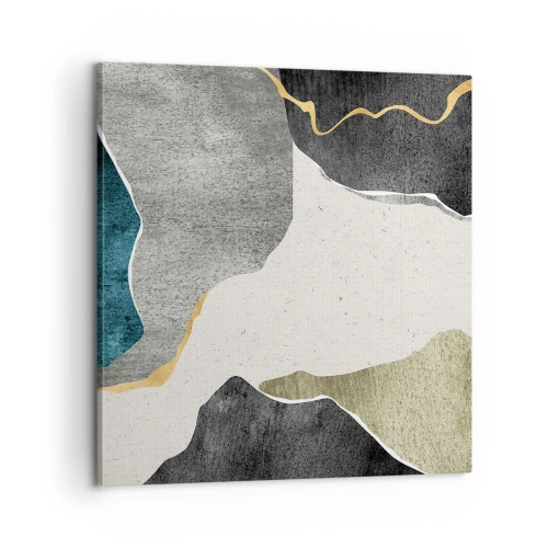 Canvas picture - Mosaic Composition with a Gold Thread - 60x60 cm
