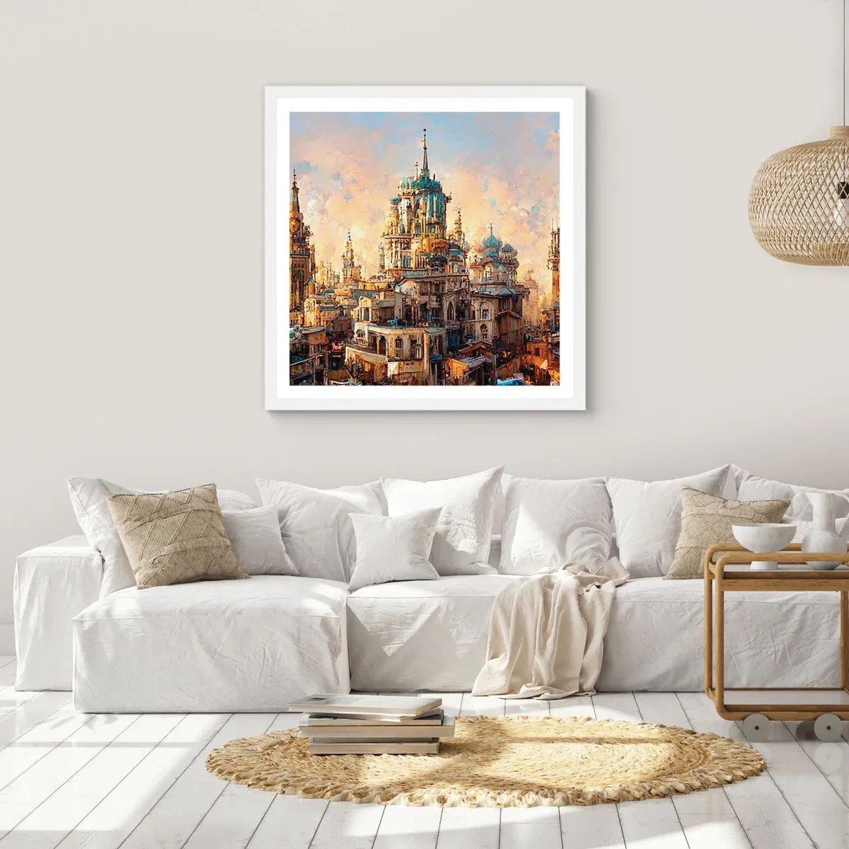 Poster in white frmae - City of Cities - 60x60 cm