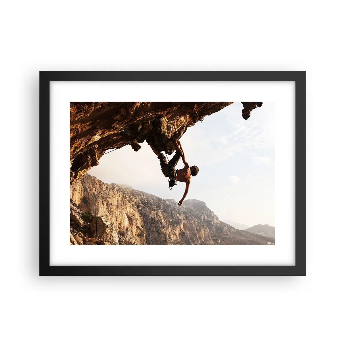 Poster in black frame - The Whole World on a Sharp Cliff - 40x30 cm