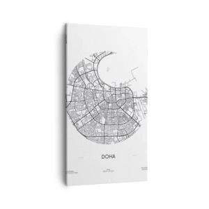 Canvas picture - Anatomy of Doha - 45x80 cm