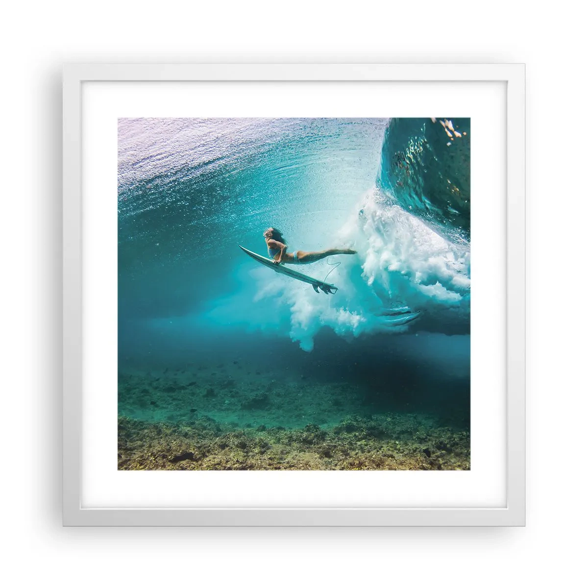 Poster in white frmae - Undewater World - 40x40 cm