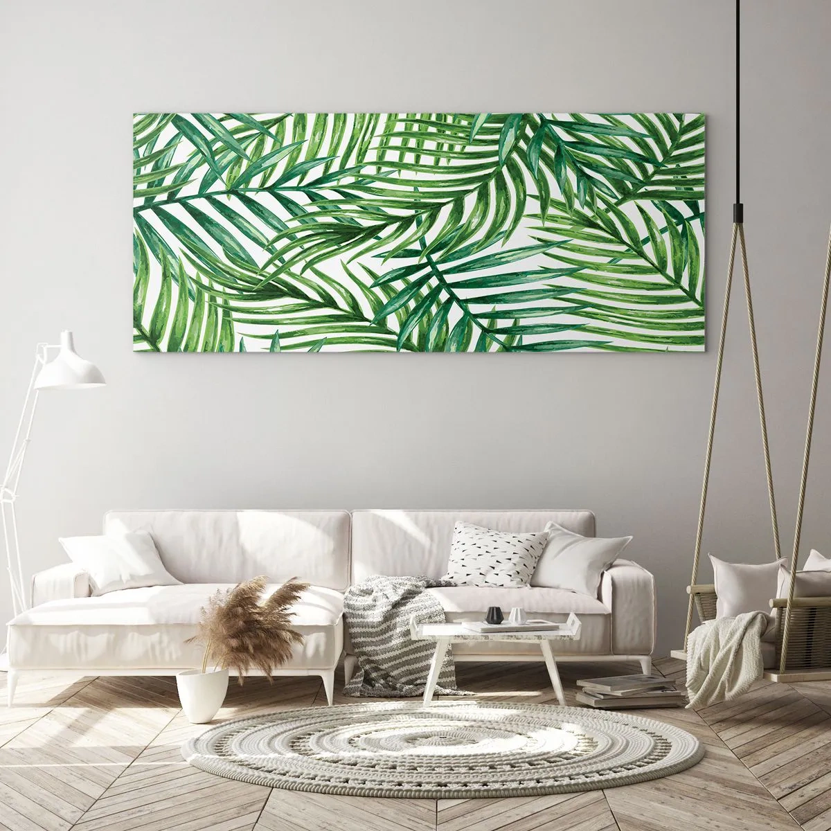 Glass picture - Under the Green Canopy - 100x40 cm