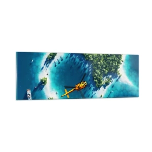Glass picture - Get Yourself an Island - 90x30 cm