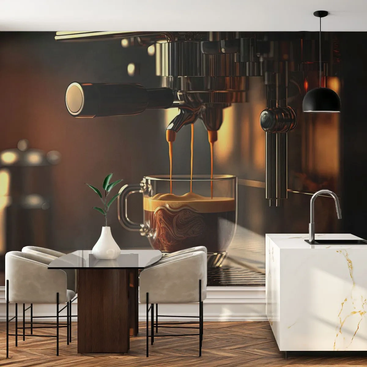 Self-Adhesive Photo Wallpaper Deluxe Sticker - Sensual Mixture - Coffee, Coffee machine, Gastronomy - 500x350 cm