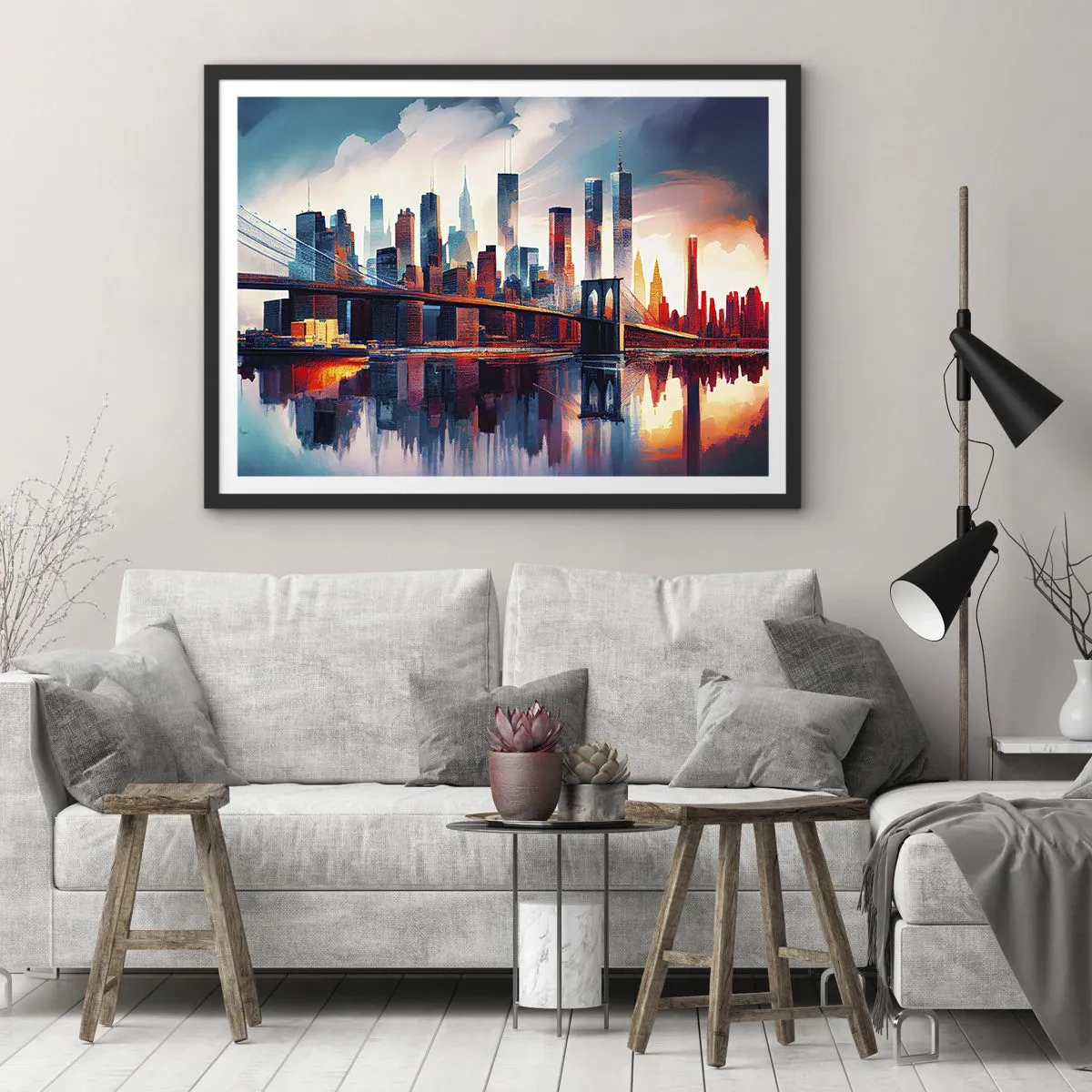 Poster in black frame - Fabulous New York - 40x30 cm
