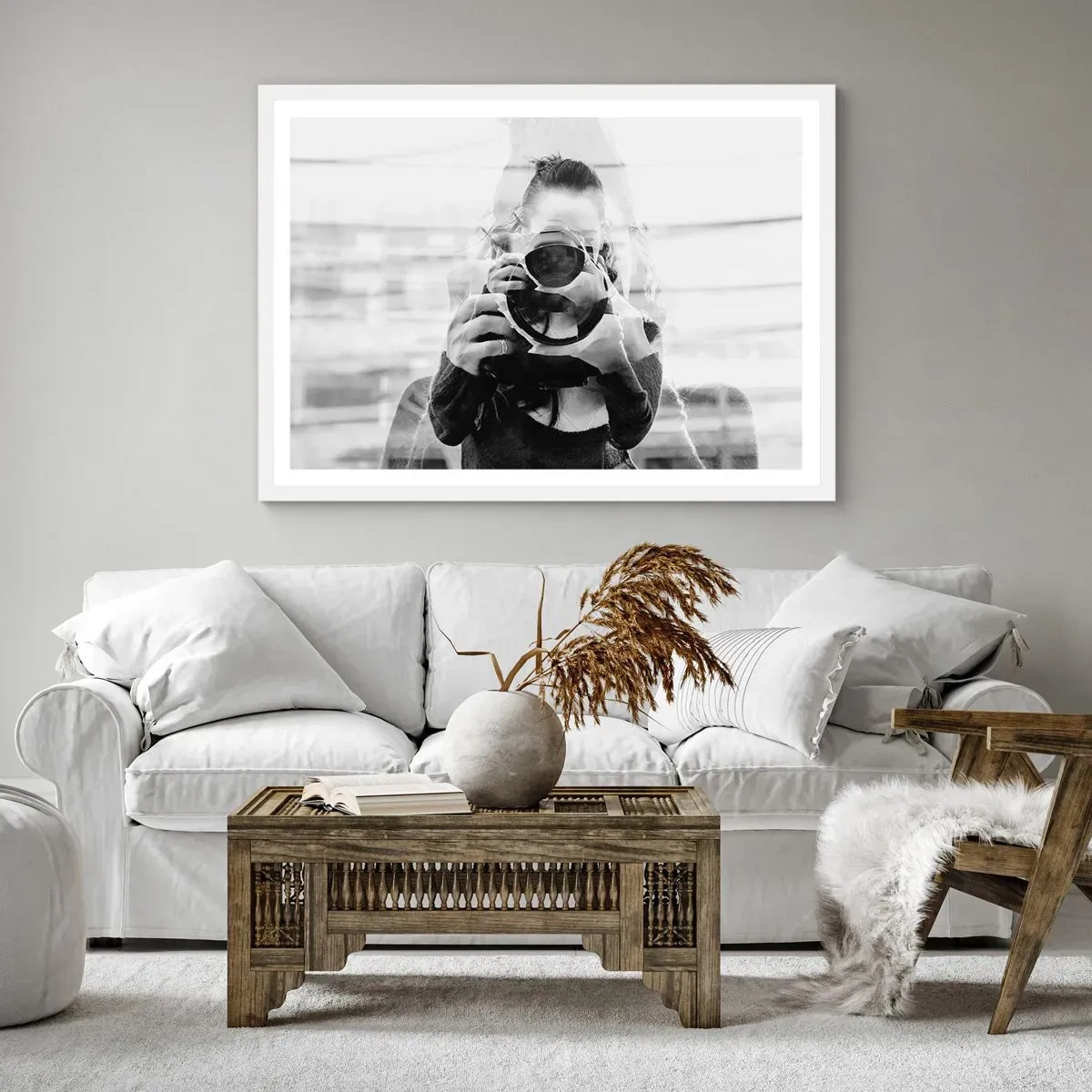 Poster in white frmae - Creator and the Creation - 100x70 cm