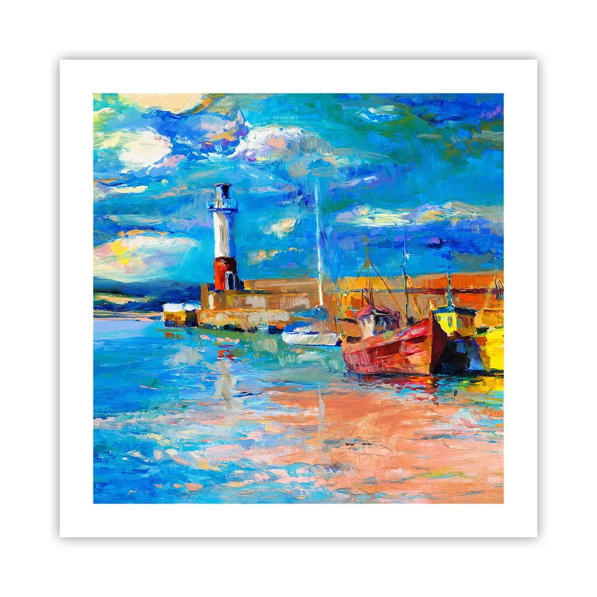 Poster - Afternoon in a Rainbow Bay - 50x50 cm