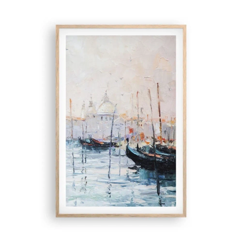 Poster in light oak frame - Behind Water behind Fog - 61x91 cm