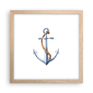 Poster in light oak frame - Ahoy Adventure! - 30x30 cm