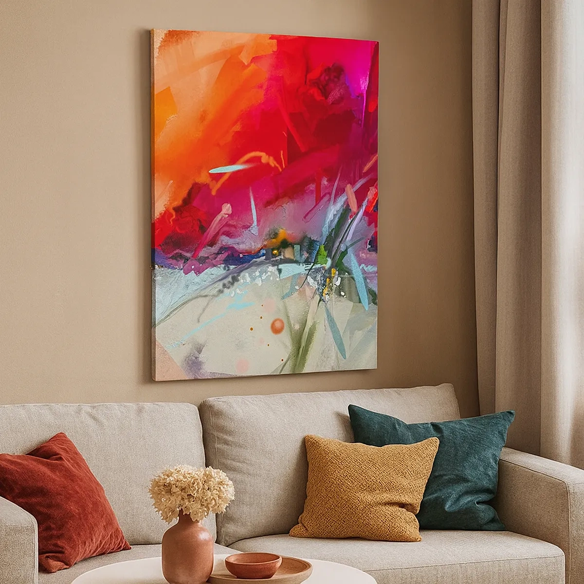 Canvas picture - Explosion of Lights and Colours - 50x70 cm