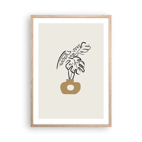 Poster in light oak frame - Monstera - House Decoration - 50x70 cm