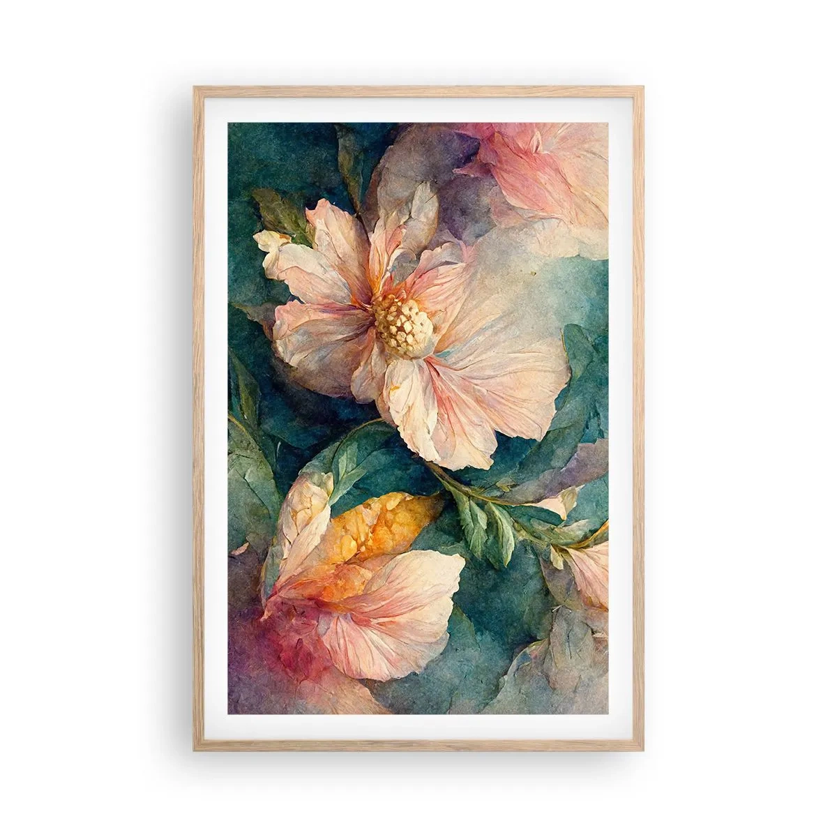 Poster in light oak frame - Sheer Subtelty - 61x91 cm