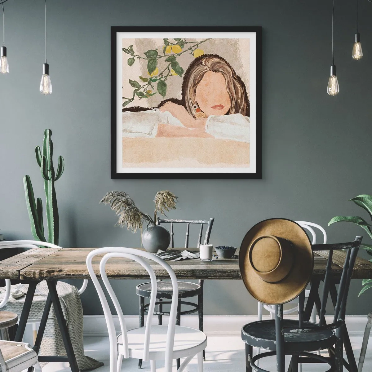 Poster in black frame - Beauty of the South - 60x60 cm