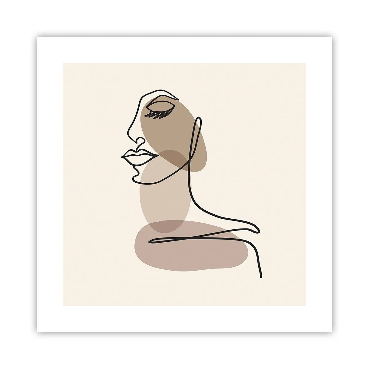 Poster - Listening to Herself - 40x40 cm