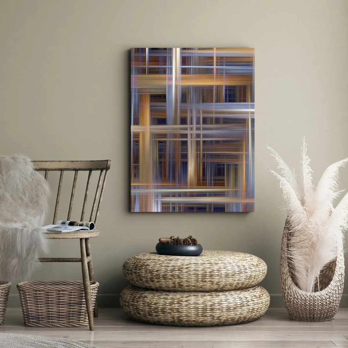 Canvas picture - Light Woven - 65x120 cm