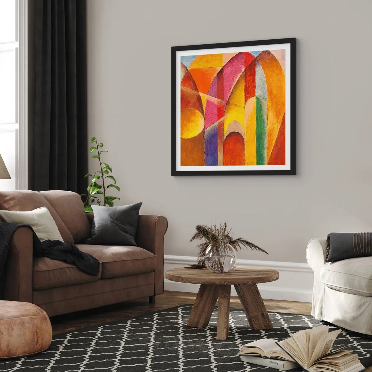 Poster in black frame - Cathedral of the Sun - 40x40 cm