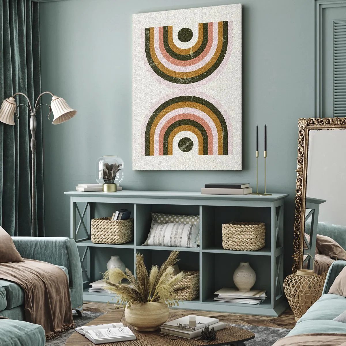 Canvas picture - Twin Abstract - 55x100 cm