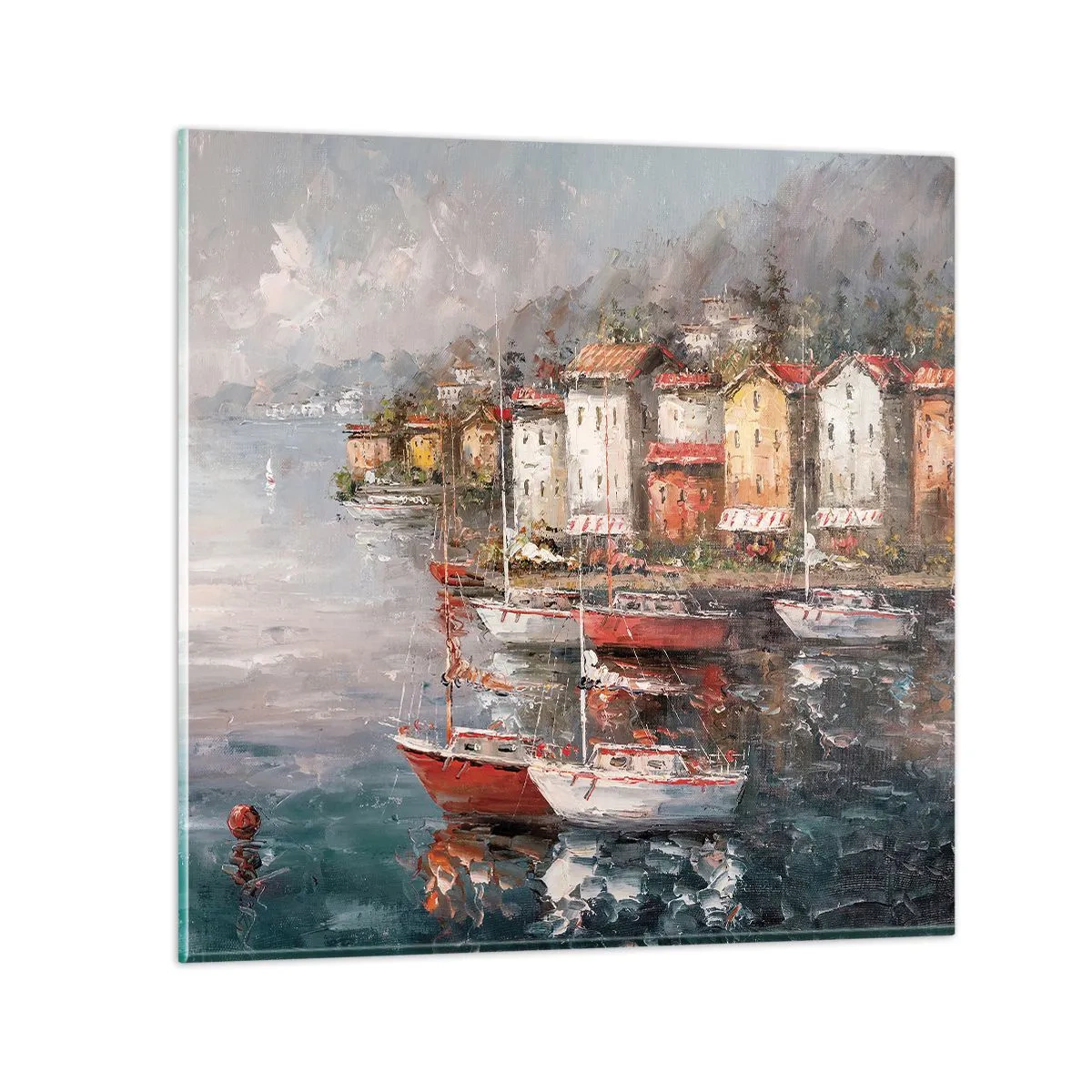 Glass picture - Romantic Marina - 40x40 cm