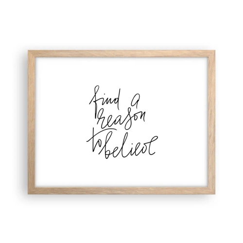 Poster in light oak frame - It Is Possible - 40x30 cm