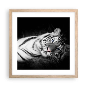 Poster in light oak frame - Wilderness and Calm - 40x40 cm