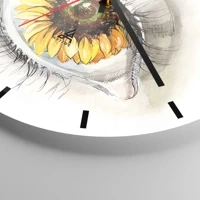 Clock face with lines