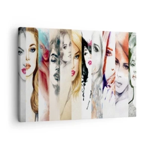 Canvas picture - A collection of portraits of women in various artistic styles. - 70x50cm - And It Is Always You - Modern wall decoration for the living room and bedroom ARTTOR