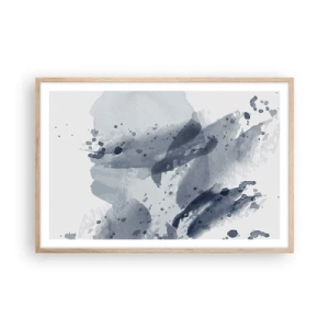 Poster in light oak frame - Study in Nature of Water - 91x61 cm