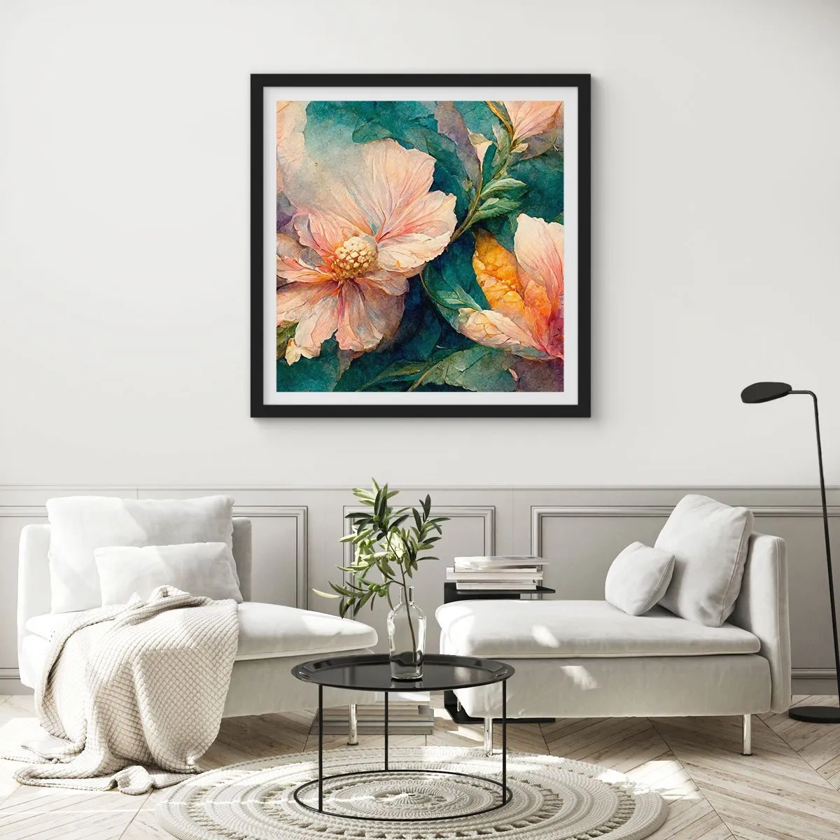 Poster in black frame - Sheer Subtelty - 60x60 cm
