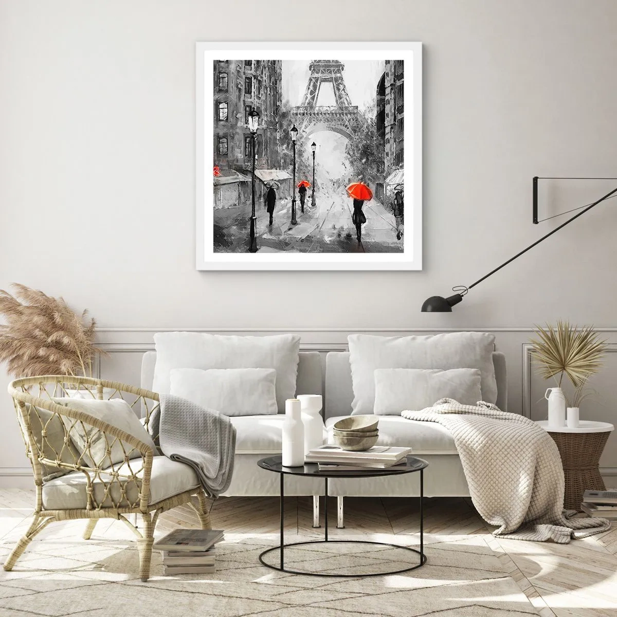 Poster in white frmae - All Roads Lead to Her - 60x60 cm