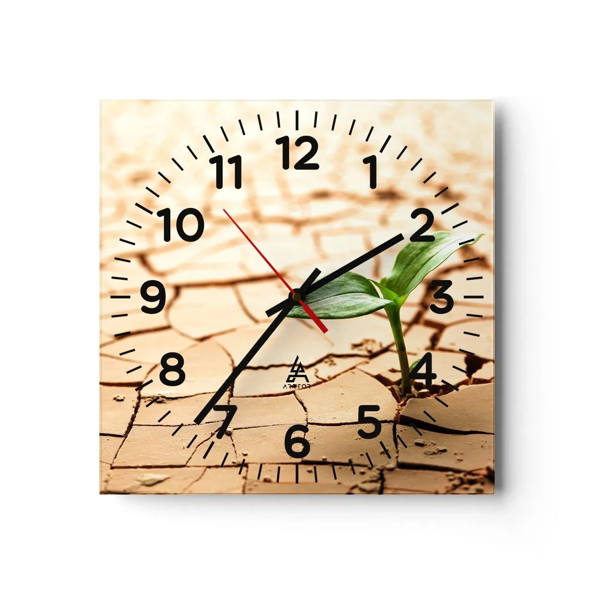 Wall clock - Clock on glass - Untamed Life Force - 30x30 cm