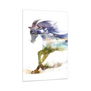 Glass picture - From a Meadow Straight to Heaven - 50x70 cm