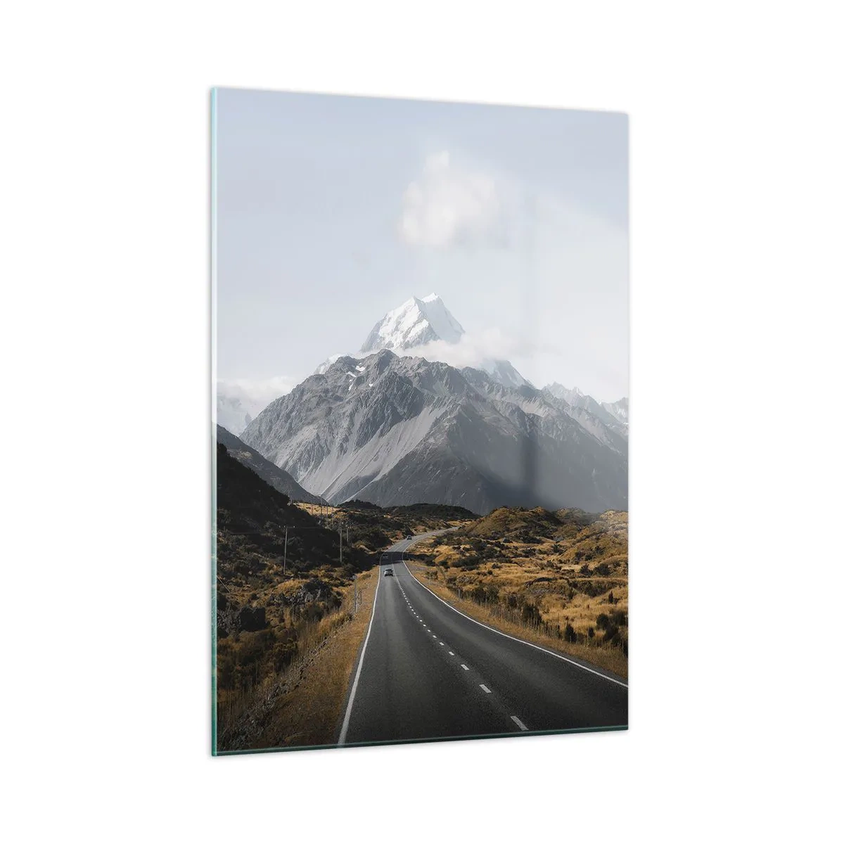 Glass picture - Road to the Heart of the Mountains - 50x70 cm