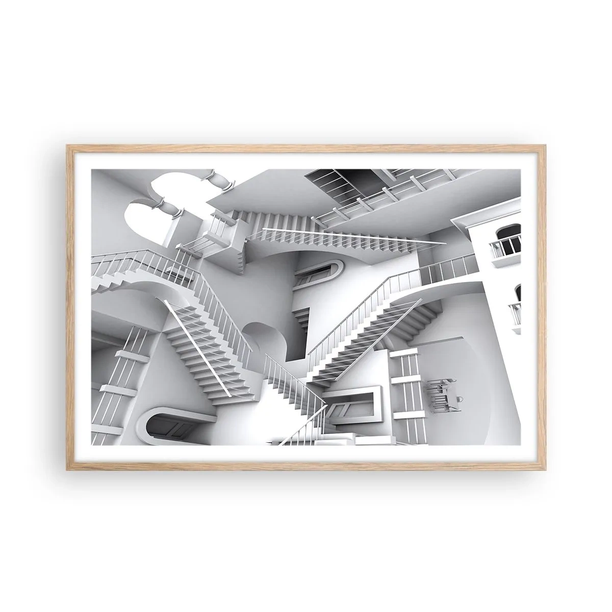 Poster in light oak frame - Paradoxes of Space - 91x61 cm