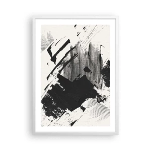 Poster in white frmae - Abstract - Expression of Black - 50x70 cm