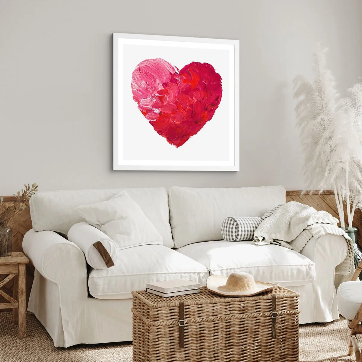 Poster in white frmae - All You Need Is Love - 40x40 cm