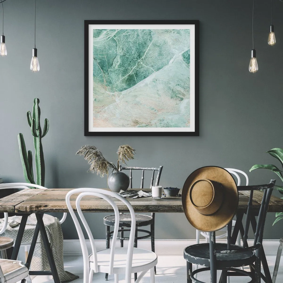 Poster in black frame - Noble Coolness of a Stone - 40x40 cm