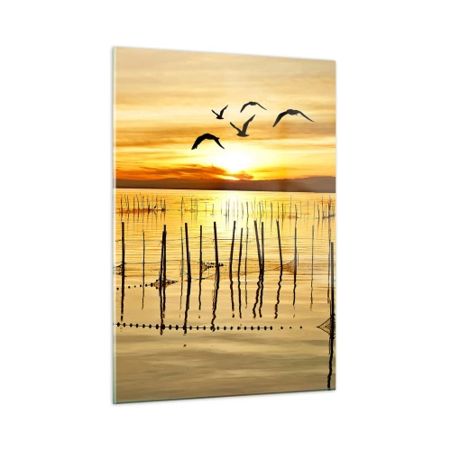 Glass picture - At a Fishery - 50x70 cm