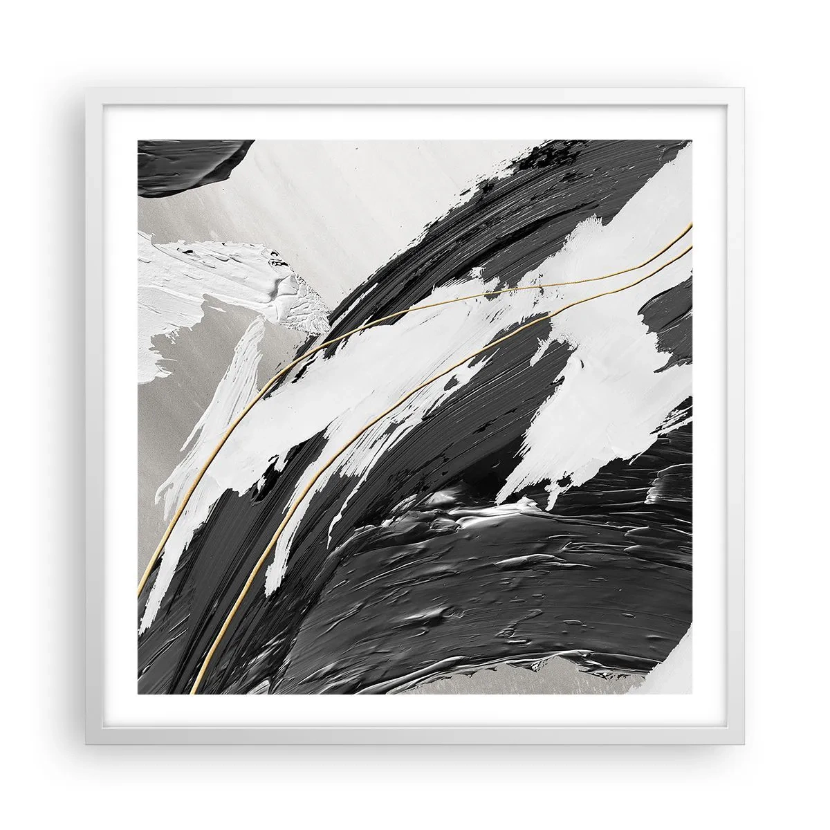 Poster in white frmae - Abstract with Flair - 60x60 cm