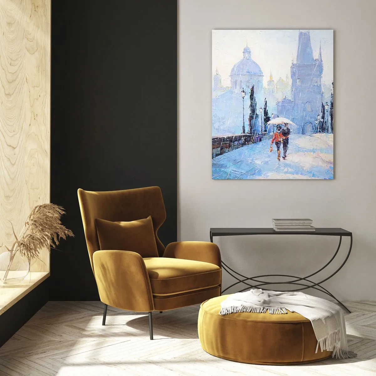 Glass picture - Rain Enchanted Us - 50x70 cm