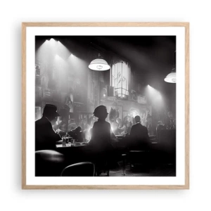 Poster in light oak frame - In Jazz Ambiance - 60x60 cm