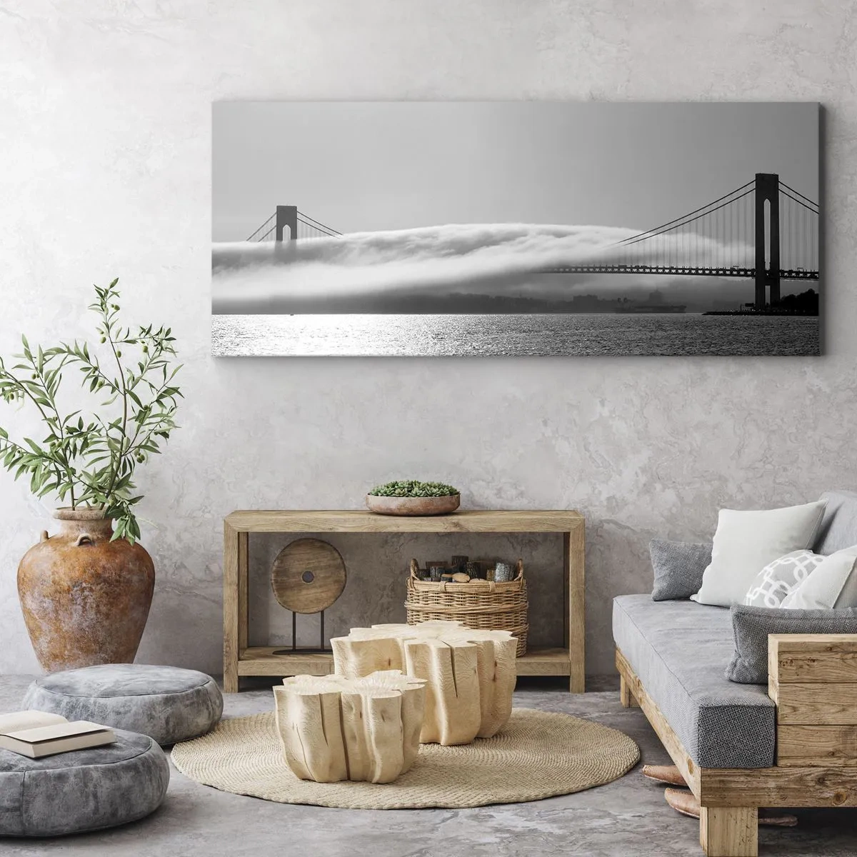 Canvas picture - Sailing through the Golden Gate - 120x50 cm