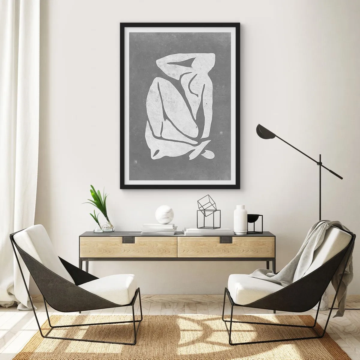 Poster in black frame - Lost in Thoughts - 40x50 cm