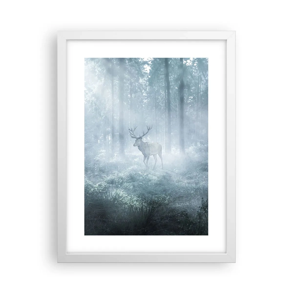 Poster in white frmae - Morning Round of the Estate - 30x40 cm