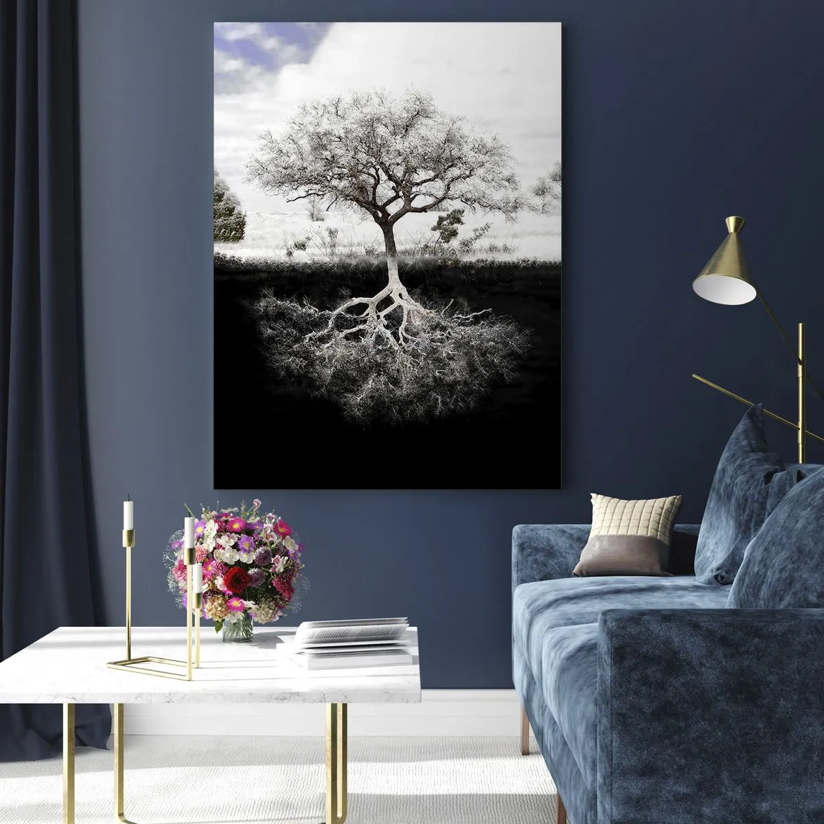 Glass picture - Discovery of the Nature of the World - 50x70 cm