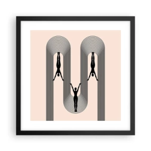 Poster in black frame - Upside Down - 40x40 cm