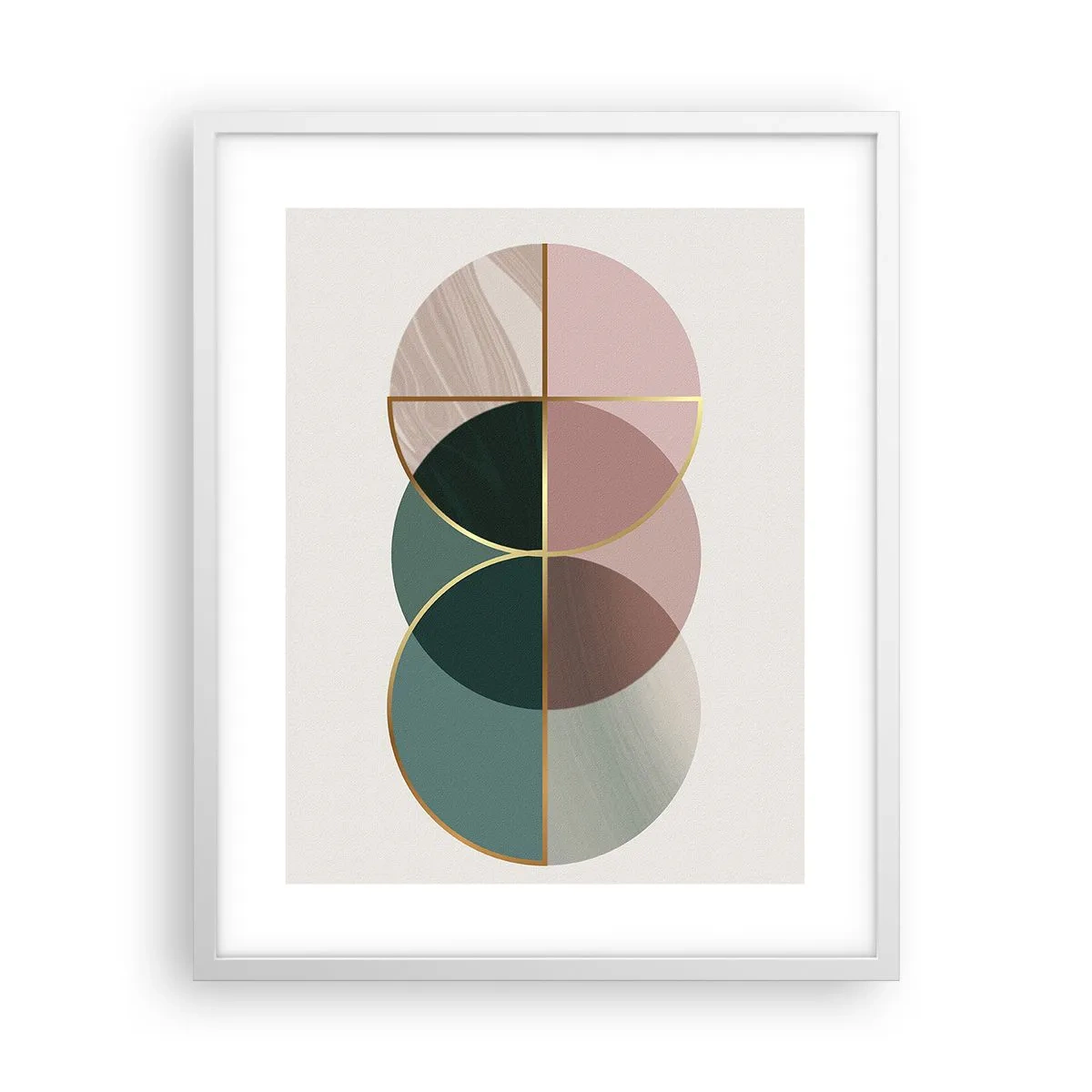 Poster in white frmae - Circle after Circle - 40x50 cm