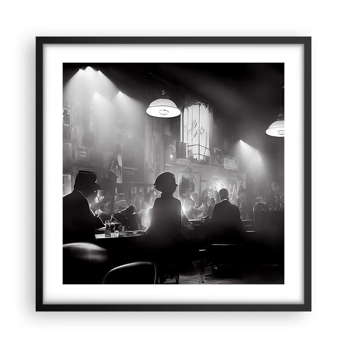 Poster in black frame - In Jazz Ambiance - 50x50 cm