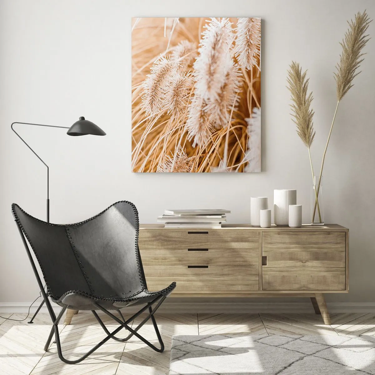Glass picture - Golden Rustling of Grass - 50x70 cm